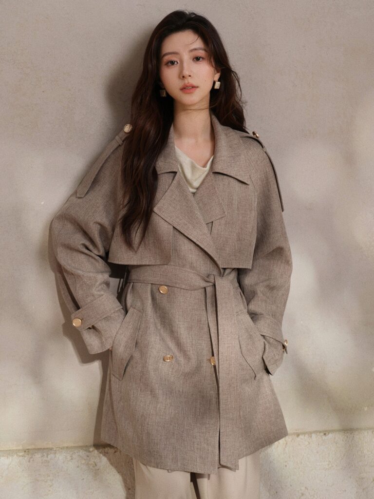 Light Luxury English Style Vintage Loose Trench Coat