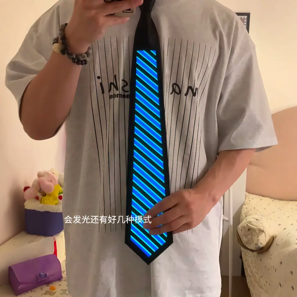 LED Tie with Sound Sync and Multiple Lighting Modes