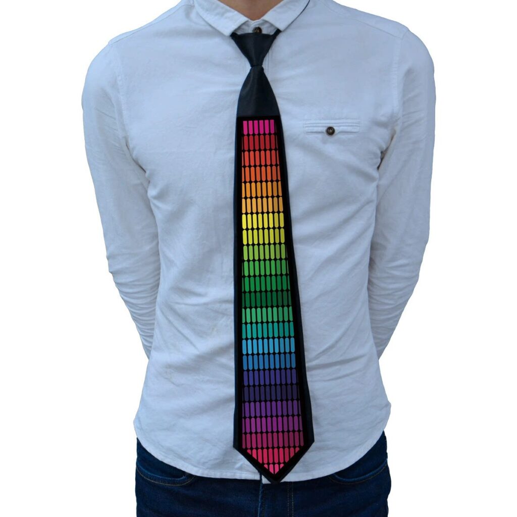 LED Tie with Sound Sync and Multiple Lighting Modes