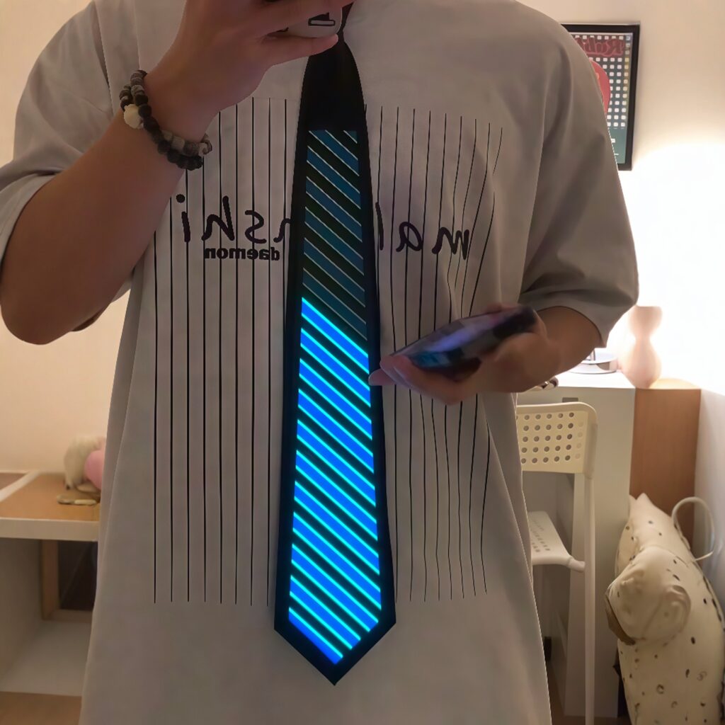 LED Tie with Sound Sync and Multiple Lighting Modes