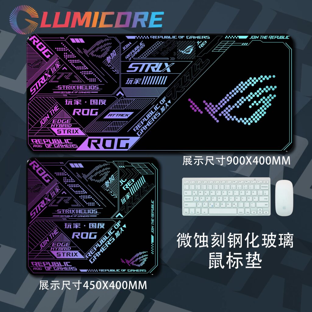 LUMICORE Micro-Etched Steel Mouse Pad
