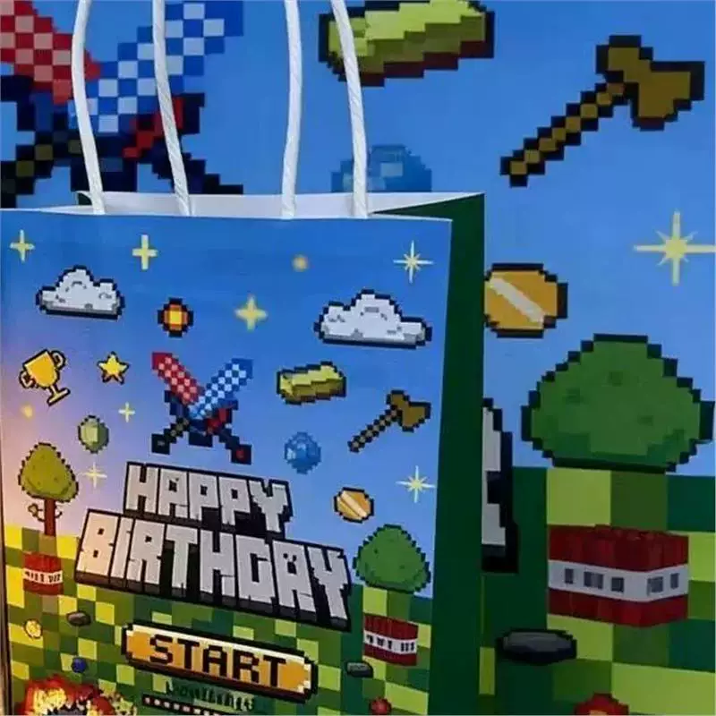 Minecraft Night Light with 5-Level Brightness and 7-Color Gradient