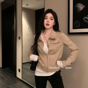 Korean Style Quality Leather Coat