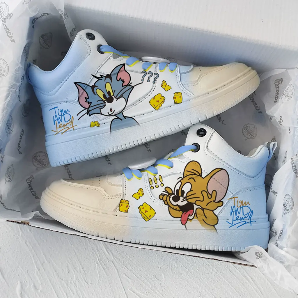 Warrior Cat and Mouse Low-Top (Yellow-Blue YuanYang)