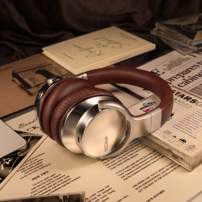 WHIZZER W1S Wireless Headphones Retro Brown