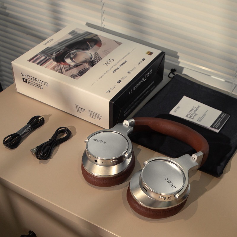 WHIZZER W1S Wireless Headphones Retro Brown