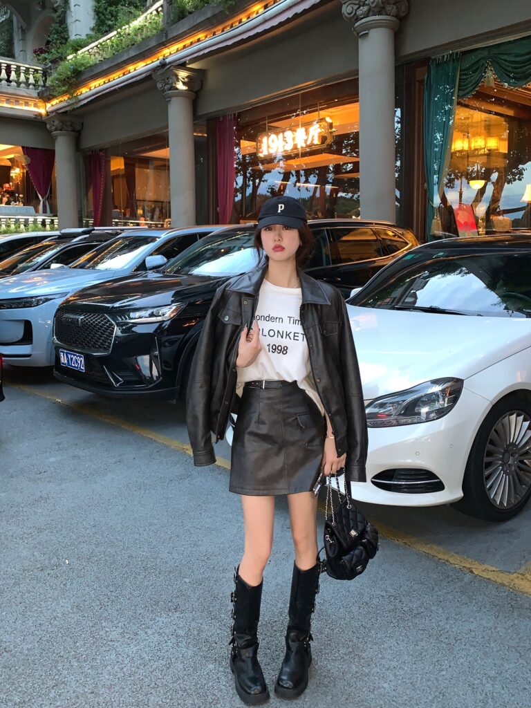 Summer House 2026 Early Autumn Faux Sheepskin Coffee Color PU Leather Jacket Women's