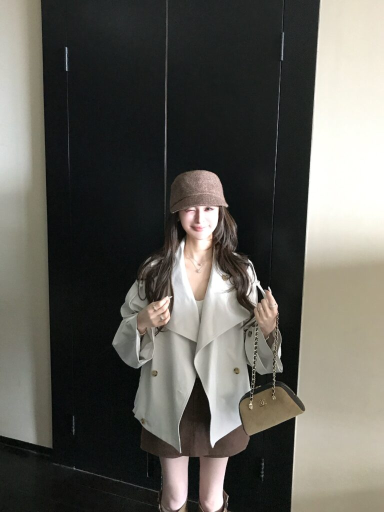 Autumn Beige Gray Jacket