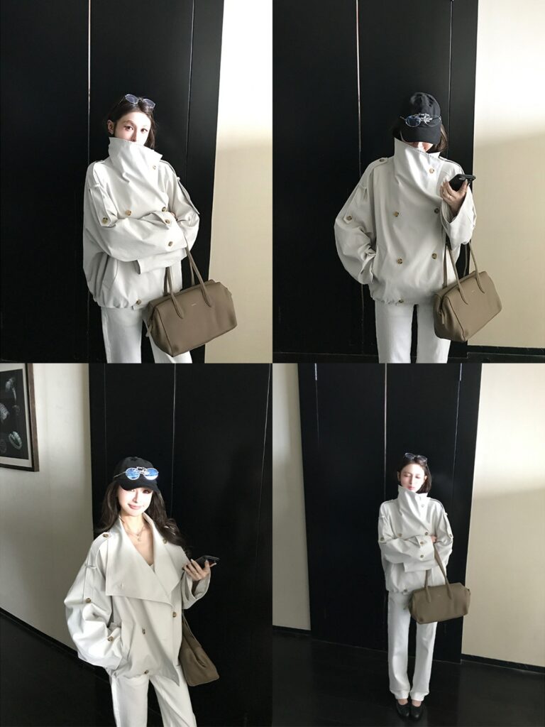 Autumn Beige Gray Jacket