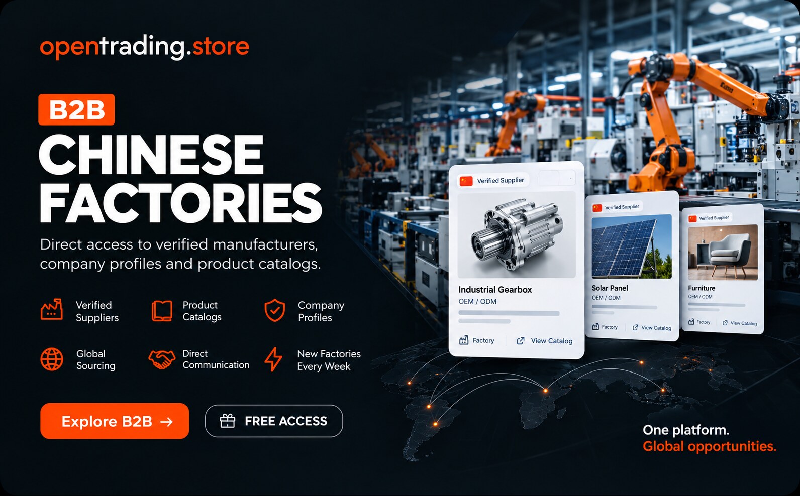 B2B — Chinese Factories: verified suppliers, product catalogs, company profiles